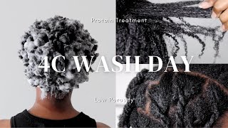 When Last did YOU do a Protein treatment 4c Low Porosity Wash Day [upl. by Raye808]