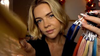 ASMR  Je teins tes cheveux en bleu 💇🏼‍♀️Salon de coiffure coupe [upl. by Derayne]