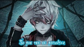 【Nightcore】→ Gasoline Rock Cover  Lyrics [upl. by Attikram]