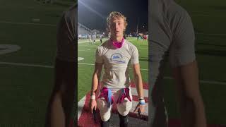 Maddox Brackfield interview interview football highschoolfootball sports shorts [upl. by Miah644]