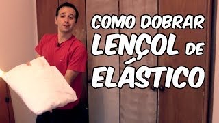 COMO DOBRAR LENÇOL COM ELÁSTICO dica doméstica [upl. by Richmound]