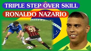 Ronaldo Nazario triple step over skill [upl. by Rodrick48]