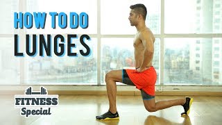 How To Do A LUNGE  Lunges for BEGINNERS  FITNESS SPECIAL  WORKOUT VIDEO [upl. by Claudy]