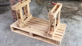 Pallet Furniture for Cafes and Bars  Square Face Pallet Coffee Table [upl. by Gerk]