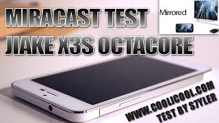 JIAKE X3S MIRACAST TEST Octacore 17GHz MTK6592 2GB16GB  8mm thin  White Silver [upl. by Baler]