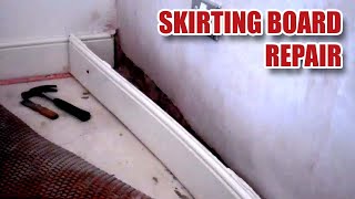 Skirting Board  Baseboard Repair after a new Damp Proof [upl. by Lebasy]