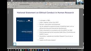 Australian Sensitive Data IG  NHMRC National Statement on Ethical Conduct in Human Research 2023 [upl. by Vitia]