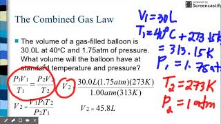 Combined Gas Law [upl. by Dusa]