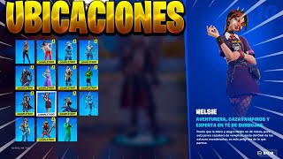 UBICACIONES DE TODOS LOS 15 PERSONAJES PARA COMPLETAR COLECCION TEMPORADA 1 FORTNITE CAPITULO 4 [upl. by Leuas638]