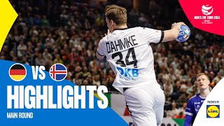 Their first Main Round win  Germany vs Iceland  Highlights  Mens EHF EURO 2024 [upl. by Aicilra]