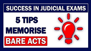 How to learn BARE ACT in an easy way  tips how I cracked judicial prelims exam [upl. by Ahsitan]