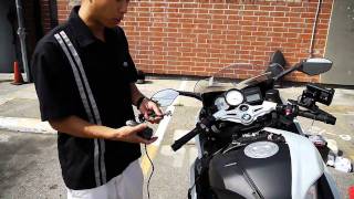 Adaptiv TPX Radar Detector Installation on BMW K1300S [upl. by Ahouh524]