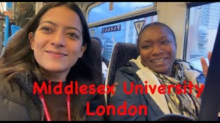 Campus tour Middlesex University London Day1 in Uni Nepalese students in the United Kingdom [upl. by Ernaline]