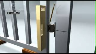 SureClose Center Mount Gate Hinge and Closer Installation Animation [upl. by Ahseenak]