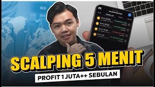 STRATEGI SCALPING BITCOIN DI TIMEFRAME 5 MENIT FULL TUTORIAL PRAKTEK KE MARKET [upl. by Jermyn]