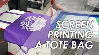 Screen Printing on a Tote Bag [upl. by Vladimar]