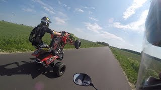 Honda TRX450R Long WHEELIE [upl. by Aniratac]