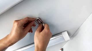 How to install LED batten luminaire linear light to Ceiling for Shop lighting and Garage lighting [upl. by Casady]