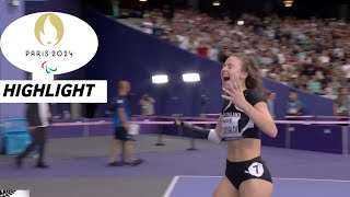 New Zealand Grimaldi Gets First  Paralympic Athletics Womens 200m T47 Final Highlights 2024 [upl. by Airdnekal]