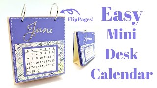 Easy Mini Desk Calendar [upl. by Oirad]