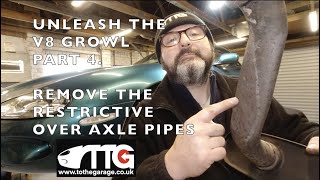 Unleash the Jaguar V8 growl part 4 Removing the over axle pipes ready for Adamesh stage 2 [upl. by Ehling]