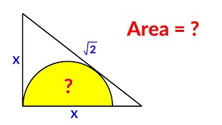 Find the area of the semicircle inside a right angle triangle  3 Methods [upl. by Aihcats]