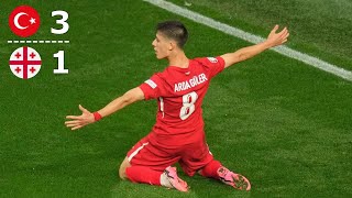 Turkey vs Georgia 31 Highlights UEFA Euro 2024 [upl. by Maclay769]