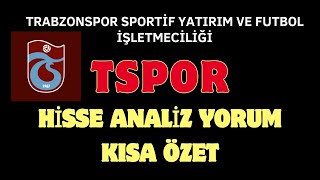 TSPOR HİSSE ANALİZ YORUM ÖZET tspor hisse trabzon trabzonspor [upl. by Ekal147]