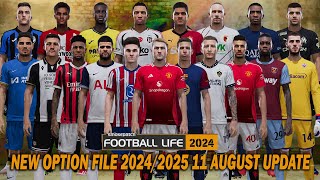 PES 2021 SMOKE PATCH FOOTBALL LIFE OPTION FILE 20242025  TRANSFER UPDATE 11 AUGUST 2024 [upl. by Eimaj827]