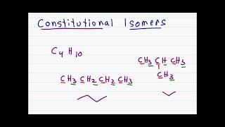 Constitutional Isomers of Alkanes [upl. by Ahsietal]