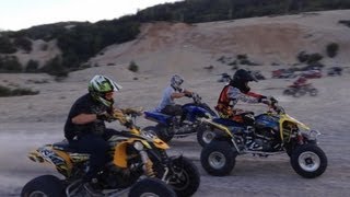 Suzuki LTR 450 vs Canam DS 450 vs Raptor 700 [upl. by Isawk941]