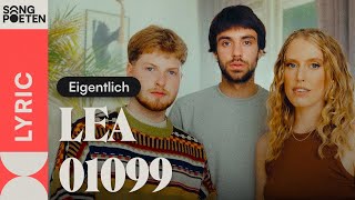 LEA x 01099  Eigentlich Songpoeten Lyric Video [upl. by Enitram]