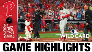 Phillies vs Cardinals Wild Card Game 2 Highlights 10822  MLB Postseason Highlights [upl. by Matless]