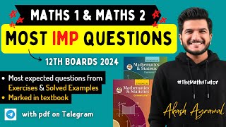 Most Important Questions for Maths 1 amp 2  HSC Commerce 2023  12th Board Exam 2023  Akash Agrawal [upl. by Suoivatco]