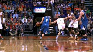 Ricky Rubio Drops the Backwards OneArmed Circus Shot [upl. by Edithe]