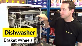 How to replace dishwasher basket wheels [upl. by Euqnimod]