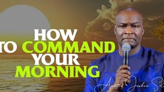 COMMANDING YOUR MORNING TO DELIVER BY APOSTLE JOSHUA SELMAN [upl. by Haugen178]