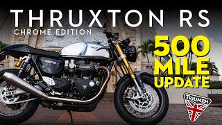 2023 Triumph Thruxton RS  500 Mile Review and Future Mods [upl. by Joleen]