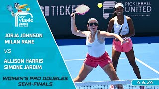 2024 APP Vlasic Classic Delray Beach I JohnsonRane vs HarrisJardim  Womens Doubles SemiFinals [upl. by Townshend]