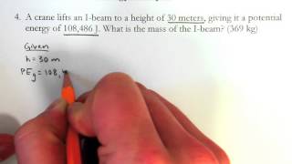 Gravitational Potential Energy  Introductory Example Problems [upl. by Hameerak]