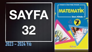 7 Sınıf Matematik Ders Kitabı Cevapları  BERKAY YAYIN Sayfa 32 [upl. by Lekar]