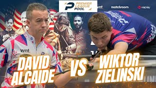 DAVID ALCAIDE VS WIKTOR ZIELINSKI  PREMIER LEAGUE POOL 2024 billiards 9ball 9ballpool plp [upl. by Dhruv]