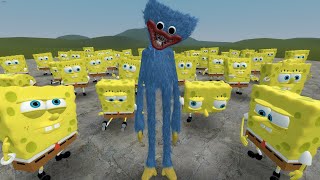 HUGGY WUGGY VS 100X SPONGEBOB in Garrys Mod [upl. by Nothsa327]