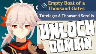 How to Unlock Empty Boat of a Thousand Gates Domain  INAZUMA GUIDE [upl. by Osric431]