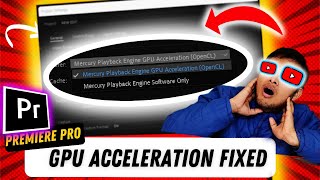 Mercury Playback Engine GPU Acceleration NOT WORKING 100 Fix in Adobe Premiere Pro error 2024 [upl. by Dupuis]