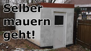 DIY Gartenhaus für 2500€ für meinen PV Akku selbst gemauert [upl. by Dickie]