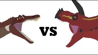 Pivot Ultimasaurus Chaos Effect vs Spinosaurus Camp Cretaceous Animation pivotanimatordinosaur [upl. by Llerrej]