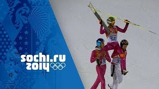 Crazy Photo Finish In Mens Ski Cross QuarterFinal  Sochi 2014 Winter Olympics [upl. by Myer]