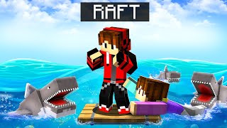 I Got Stranded In The OCEAN  RAFT Survival 1 [upl. by Dorolisa]