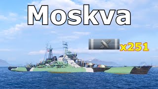 World of WarShips Moskva  5 Kills 272K Damage [upl. by Sinnylg142]